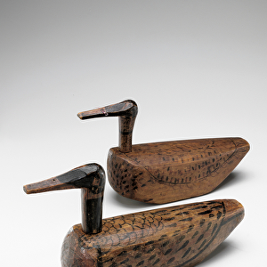 Pair of wedding ducks (kirogi), Joseon Dynasty, c. 1900 (painted wood)