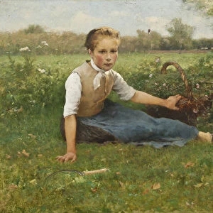 Picking Flowers, 1882 (oil on panel)