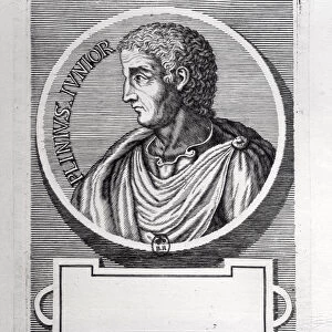 Pliny the Younger (61-113) (engraving) (b / w photo)