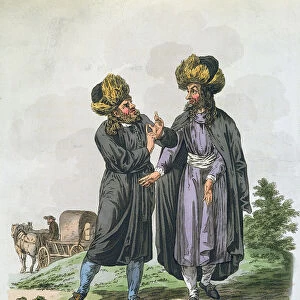 Polish Jews, engraved by William Ellis (1747-1810) published in 1804 (coloured engraving)