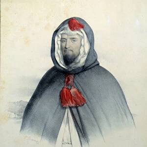 Portrait of Abd El Kader (Abd-El-Kader, 1808-1883) emir of Algeria
