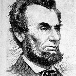 Portrait of American President Abraham Lincoln (1809 - 1865)