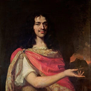 Portrait presumed to be Moliere (1622-73) (oil on canvas)