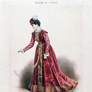 Portrait of singer Adeline Patti (1843-1919) as Valentine in "Les Huguenots"