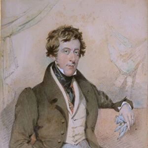 Portrait of William Spencer, 6th Duke of Devonshire, 1828 (w / c & pencil on paper)