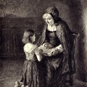 Prayer, 19th century (etching)