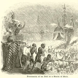 Procession of an Idol in a Storm of Rain (engraving)
