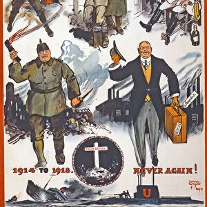 Propaganda poster issued by the British Empire Union, pub. London, c. 1918 (colour litho)