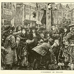 Punishment by pillory (engraving)