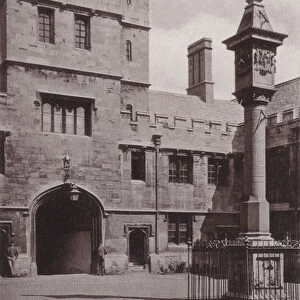 Quadrangle Corpus Christi College Oxford (b / w photo)