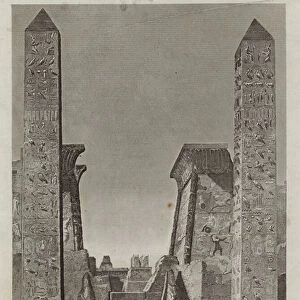 Remains of the Palace of Luxor (engraving)