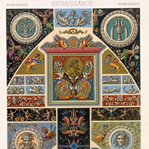 Renaissance Style, plate LIL from Polychrome Ornament engraved by F