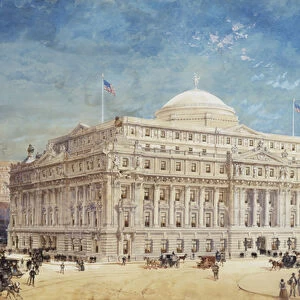 A Rendering of a Preliminary Proposal for the United States Custom House, New York