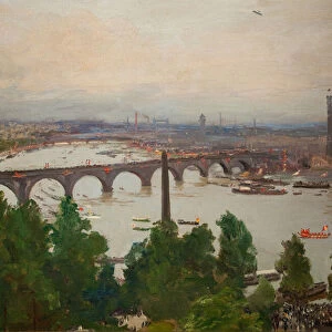 The River Pageant, as seen from the home of Sir James Barries, Adelphi Terrace, London