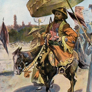 Robinson Crusoe: A Chinese Don Quixote (colour litho)
