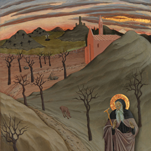 Saint Anthony the Abbot in the Wilderness, c. 1435 (tempera and gold on wood)