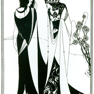 Salome with her mother, Herodias, 1894 (litho) (b / w photo)