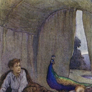 Scene from The Slowcoach, by Edward Verrall Lucas (colour litho)