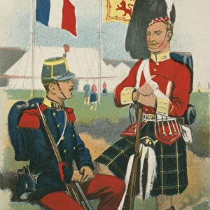 Scotland and France, Old Allies (colour litho)