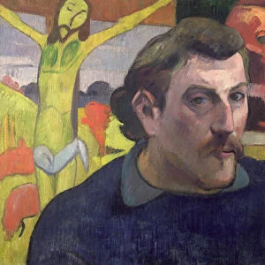 Self Portrait with the Yellow Christ, 1890 (oil on canvas)
