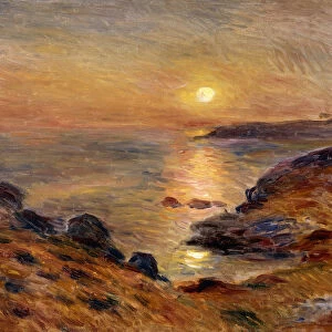 The Setting of the Sun at Douarnenez; Couche de Soleil a Douarnenez, 1883 (oil on canvas)