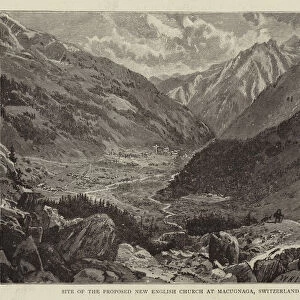 Site of the Proposed New English Church at Macugnaga, Switzerland (engraving)