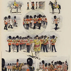 Sketches at the Trooping of the Colour (chromolitho)