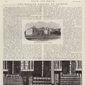 The Spencer Library at Althorp House, Northamptonshire, seat of Earl Spencer (litho)
