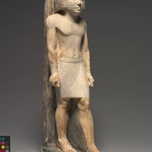Striding Statue of Minnefer, c. 2377-2311 BC (painted limestone)