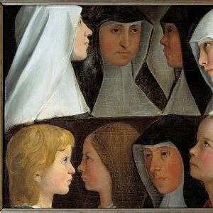 Studies of postulant and novice nuns of the Order of Saint Benedict Painting of