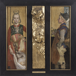 A Swedish Fairytale, diptych with relief panel and frame, 1897 (oil on canvas