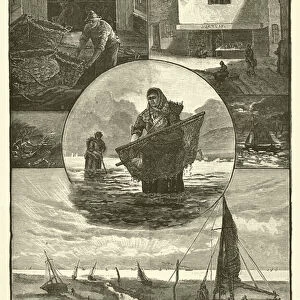 At the Thames Mouth, Shrimping (engraving)