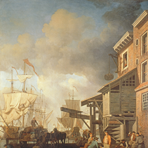 A Thames Wharf, c. 1750 s