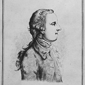 Thomas Gray, drawn by William Henshaw (pen & ink on paper) (b / w photo)