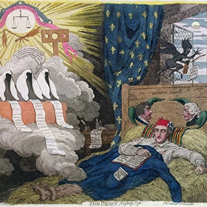 Tom Paines Nightly Pest, published by Hannah Humphrey in 1792 (hand-coloured etching