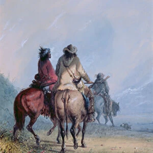 Trappers Starting for the Beaver Hunt, 1837 (w / c & gouache on paper)