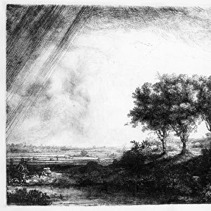 The Three Trees, engraved by James Bretherton (etching)