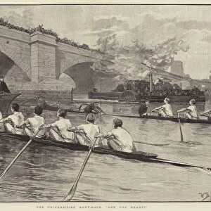 The Universities Boat-Race, "Are You Ready?"(engraving)
