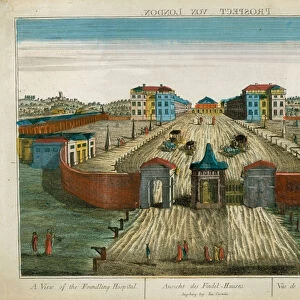 A View of the Foundling Hospital (coloured engraving)