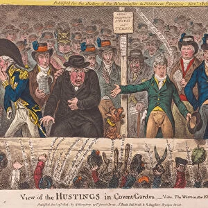 View of the Hustings in Covent Garden - The Westminster Election November 1806, pub