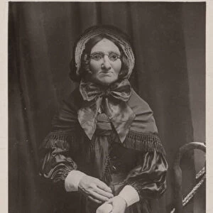 Waxwork of Madame Tussaud at the age of 90, 1850. (b / w photo)