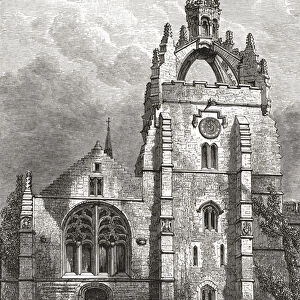 West front of Kings College, Aberdeen as it was in the 19th century
