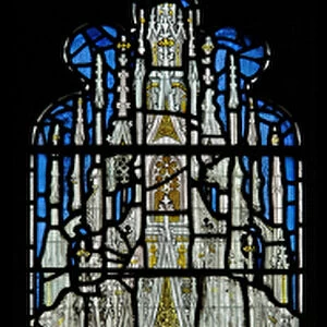 Window S3 depicting St John (stained glass)