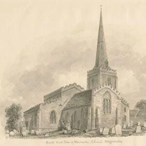 Wolstanton Church: sepia drawing, 1840 (drawing)