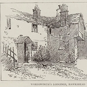 Wordsworths Lodgings, Hawkshead (engraving)