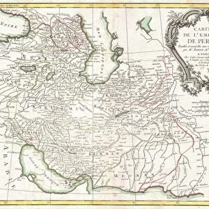 1771, Bonne Map of Persia, Iran, Iraq, Afghanistan, Rigobert Bonne 1727 - 1794