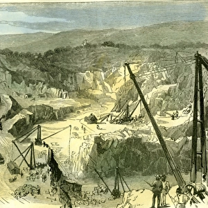 Aberdeen, 1885, U. K. Rubislaw Granite Quarries, from where granite is used to build