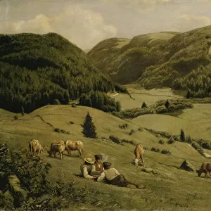 Albtal Sankt Blasien 1882 oil canvas 60. 5 x 85. 4 cm