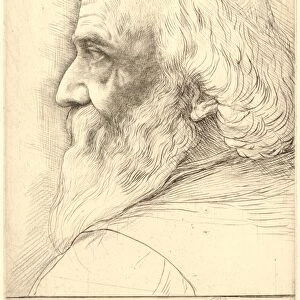 Alphonse Legros (French, 1837 - 1911). Self-Portrait, ca. 1906. Drypoint. Only state