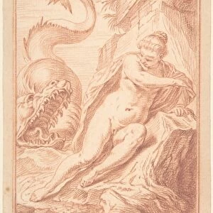 Andromeda Agostino Carracci 18th century Red chalk